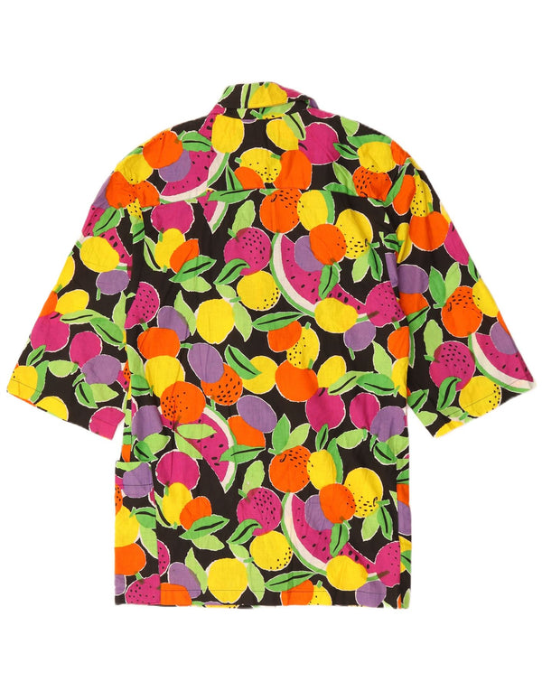 Vintage Womens 3/4 Sleeve Robe Dress IT 42 Medium Multicoloured Floral