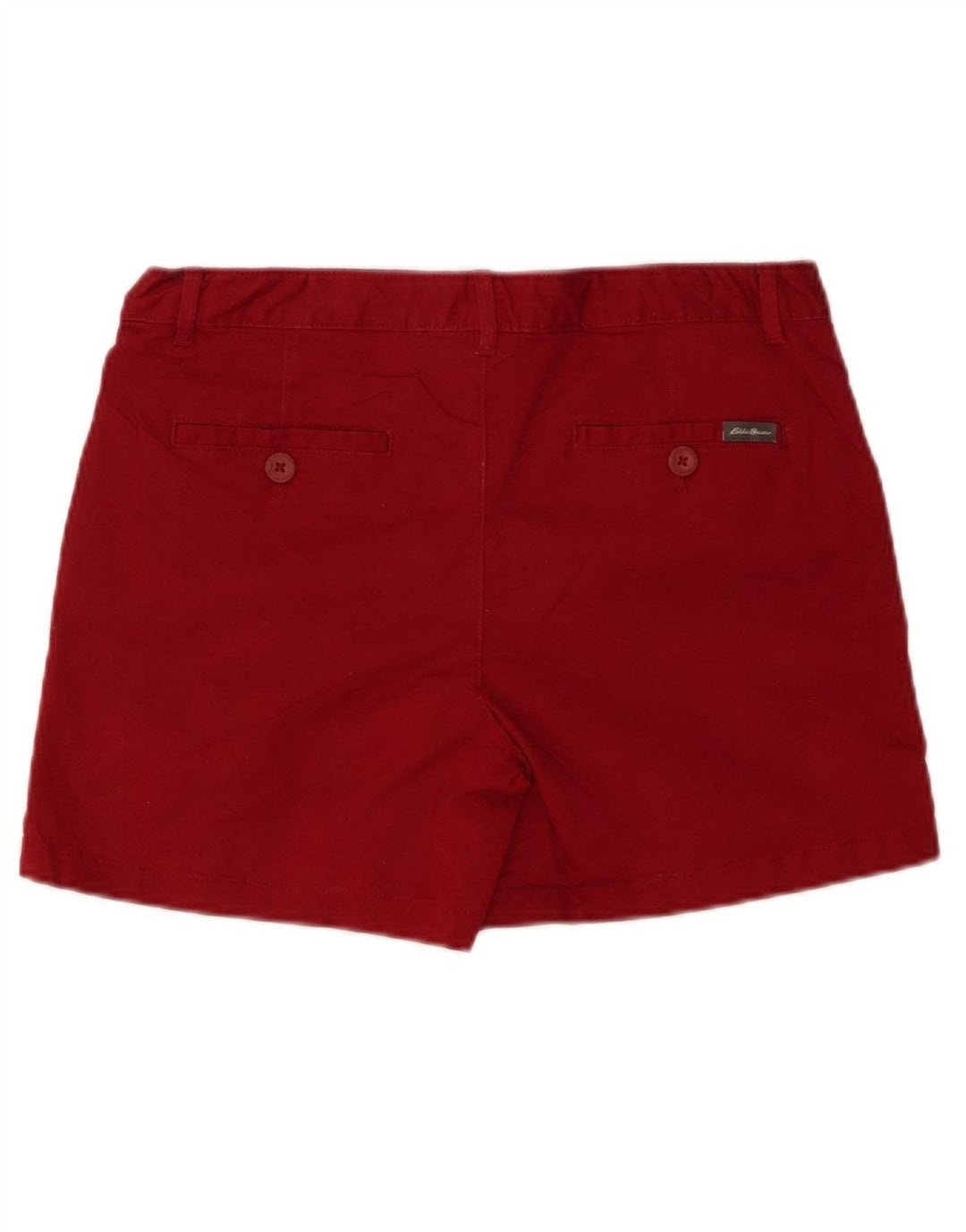 EDDIE BAUER Womens Legendwash Chino Shorts US 8 Medium W32  Burgundy