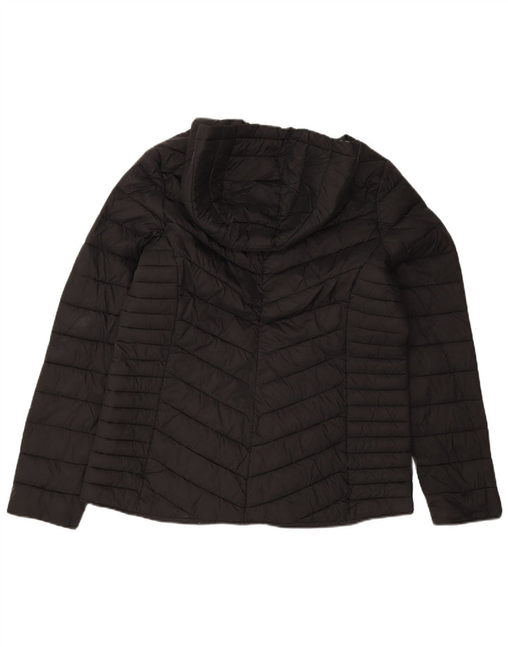 Giacca imbottita con cappuccio da donna Fat Face UK 12 nylon nero medio