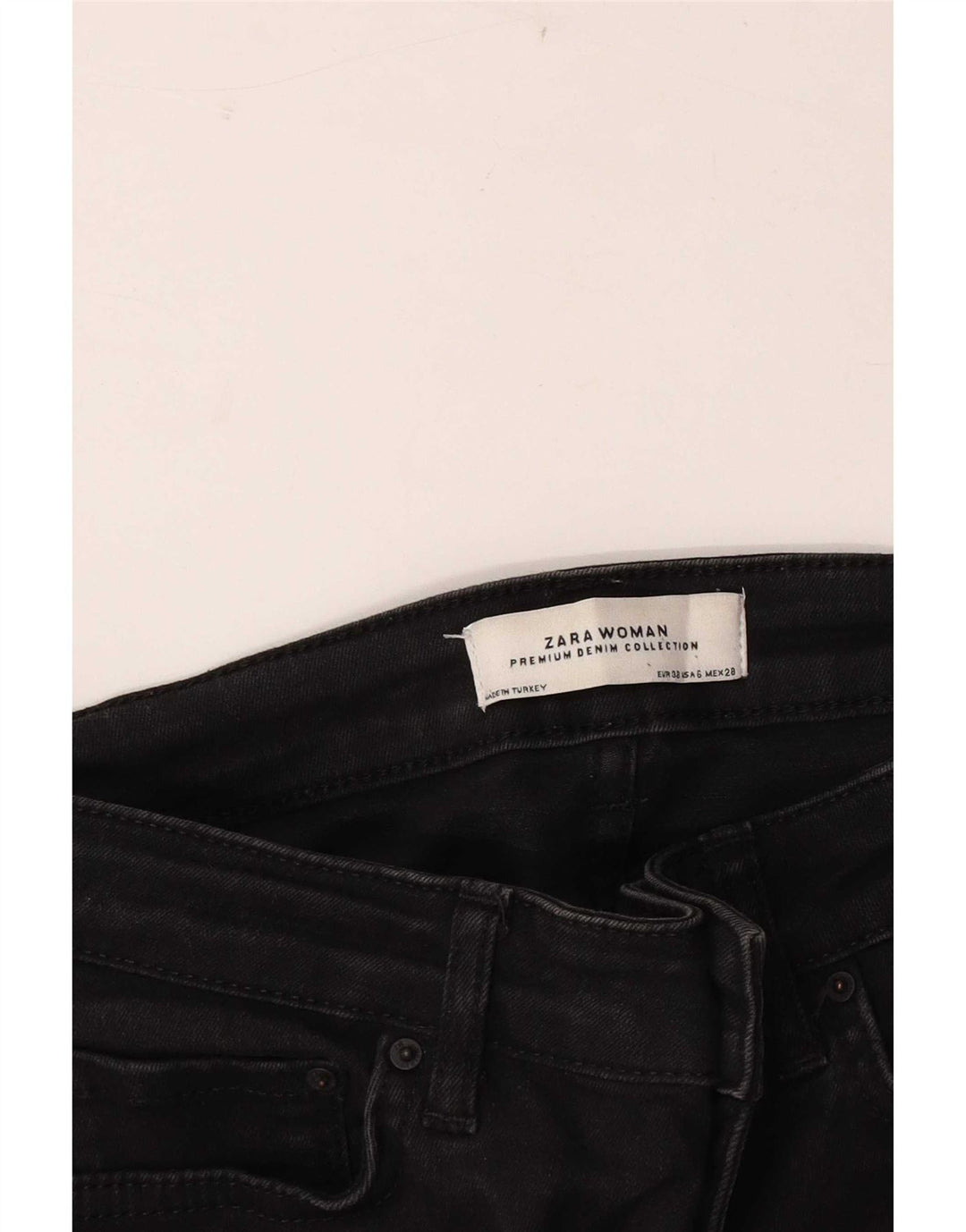 Jeans svasati da donna Zara EU 38 piccoli W28 L33 neri