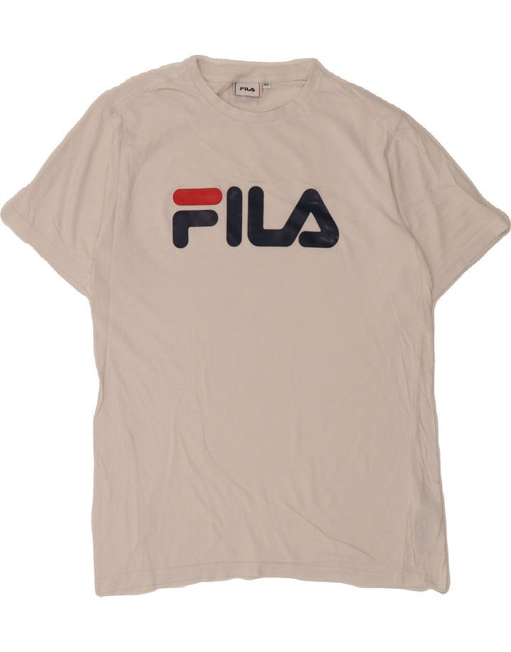 FILA Mens Graphic T-Shirt Top XS White Cotton Vintage Fila and Second-Hand Fila from Messina Hembry 