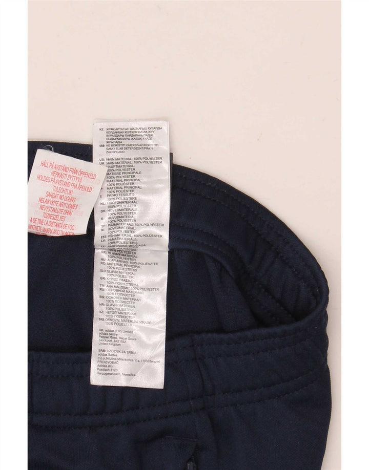 Pantaloni da tuta Adidas Climalite da ragazzo 11-12 anni in poliestere blu navy