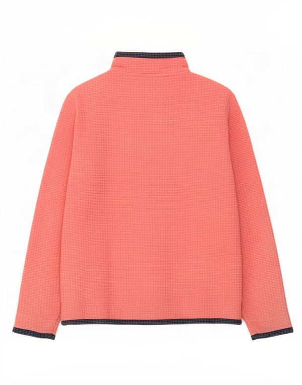 Maglione in pile da donna con collo con zip Weird Fish UK 16 grande poliestere rosa