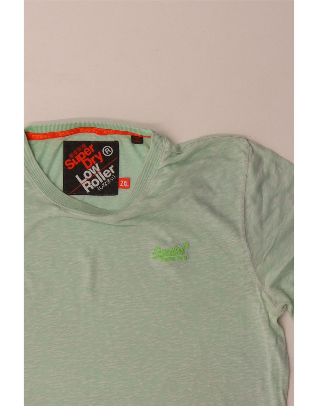 T-shirt da uomo Superdry Top 2XL cotone chiazzato verde