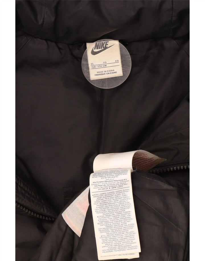 Giacca imbottita con cappuccio Nike da bambino 13-14 anni XL poliestere nero