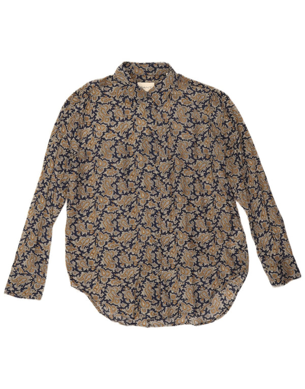 Camicia oversize da donna Gant UK 8 Small Cotone Paisley blu navy