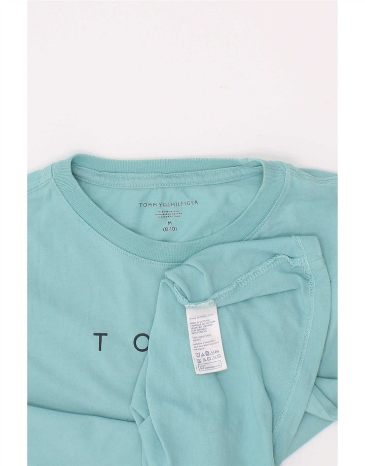 T-shirt grafica per ragazzi Tommy Hilfiger Top 8-9 anni in cotone blu medio