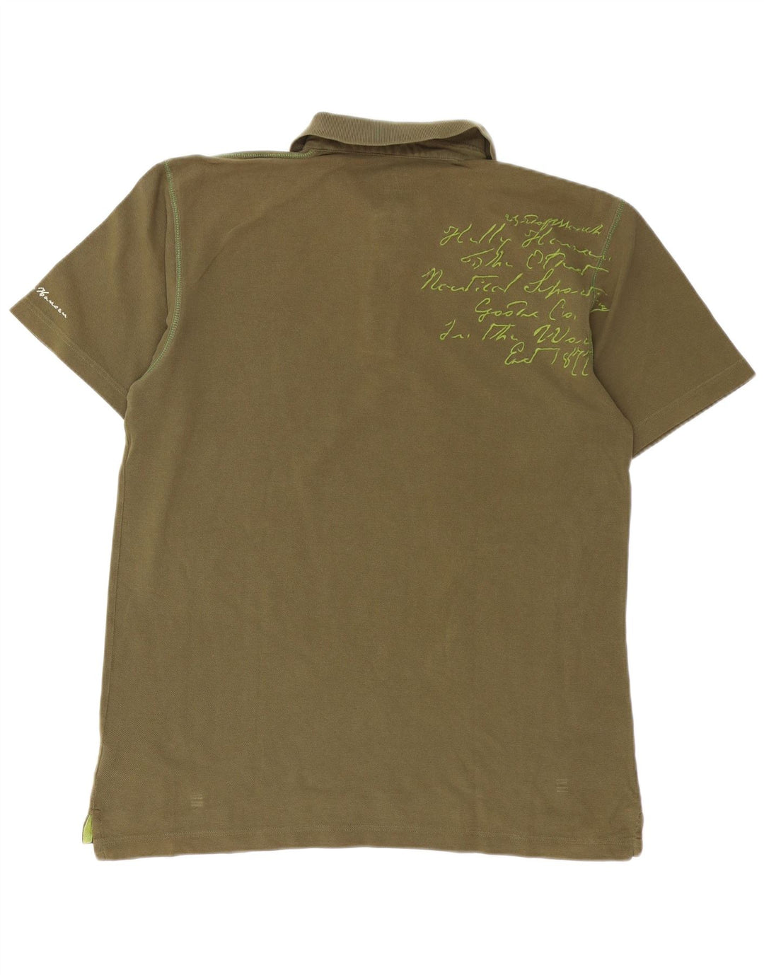 Polo grafica da uomo HELLY HANSEN grande in cotone kaki