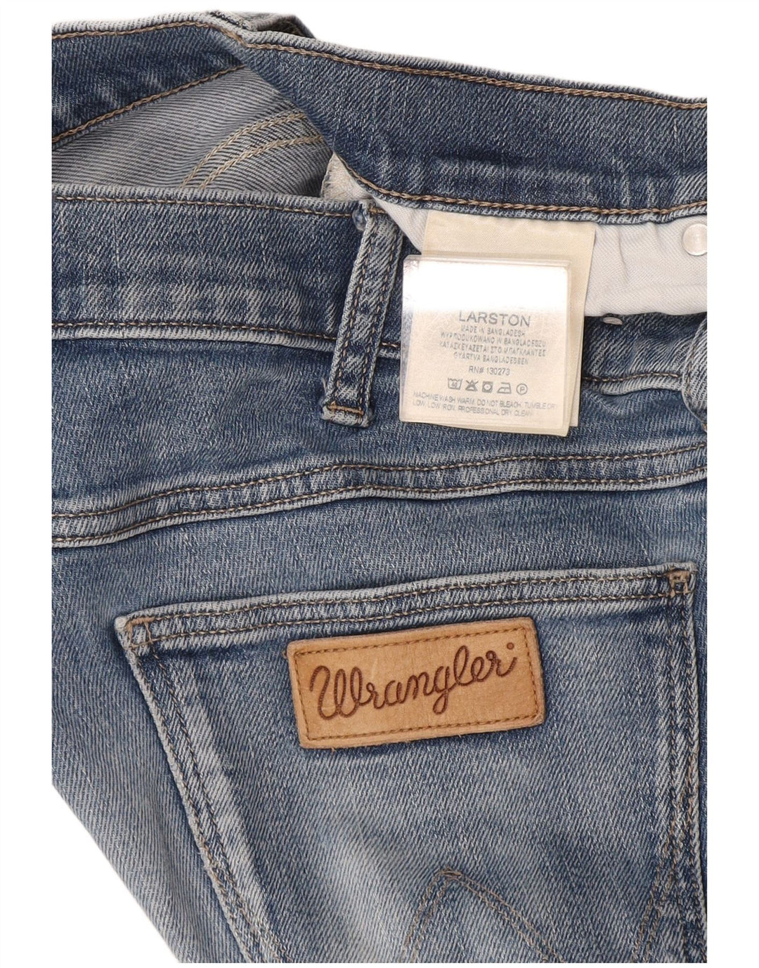 Jeans Wrangler Larston Slim da uomo W32 L32 in cotone blu