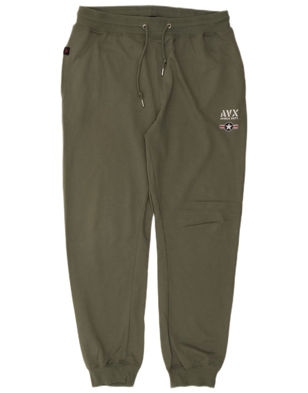 Pantaloni da tuta con grafica da uomo Avirex Joggers XL cotone kaki