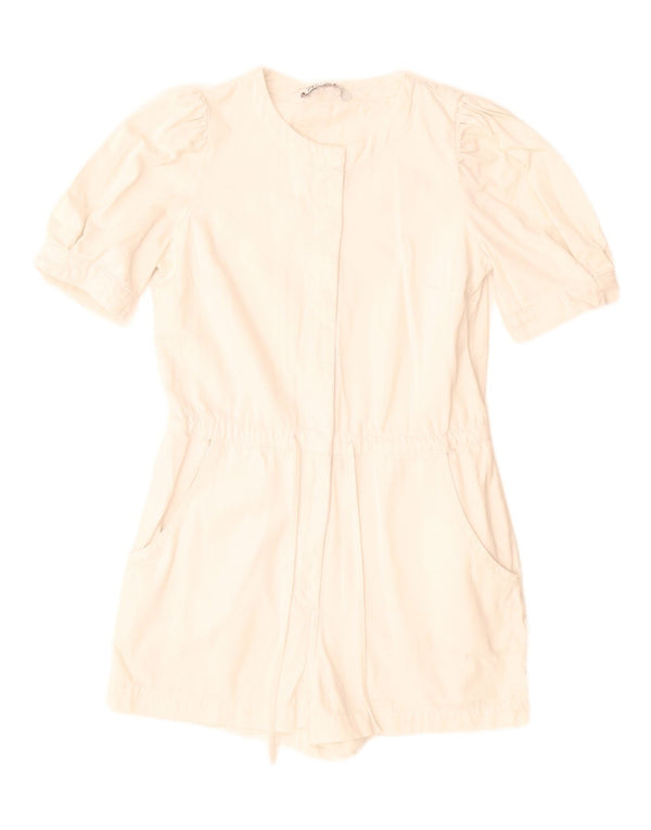 Tutina corta da donna Zara UK 10 piccola in cotone bianco