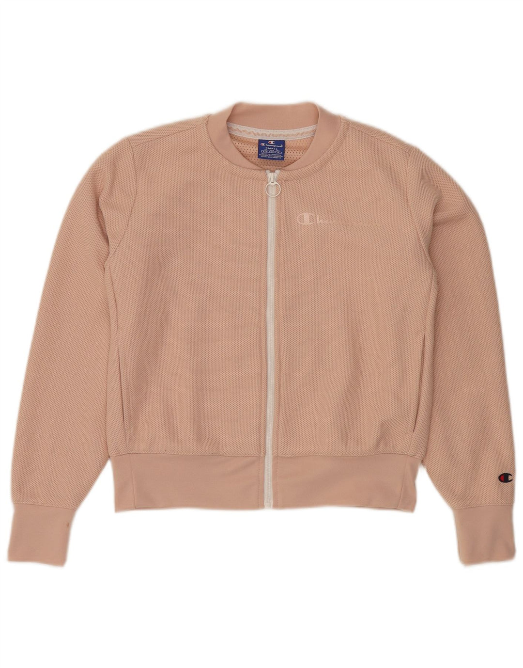 CHAMPION Giacca da tuta oversize corta da donna UK 10 piccola rosa