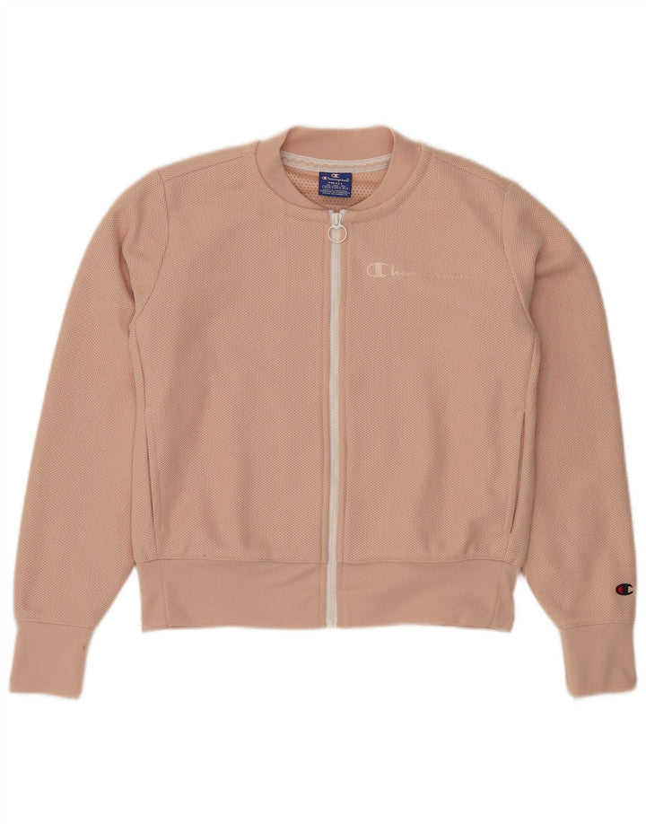 CHAMPION Giacca da tuta oversize corta da donna UK 10 piccola rosa