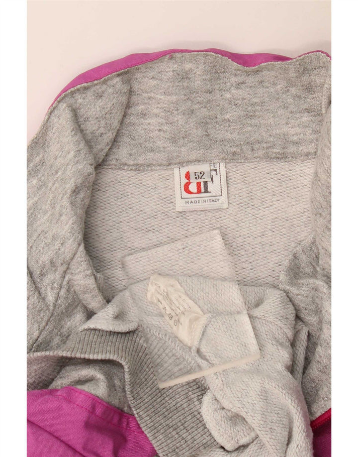 Felpa da uomo con collo con zip Belfe & Belfe IT 52 Large Grey Colourblock