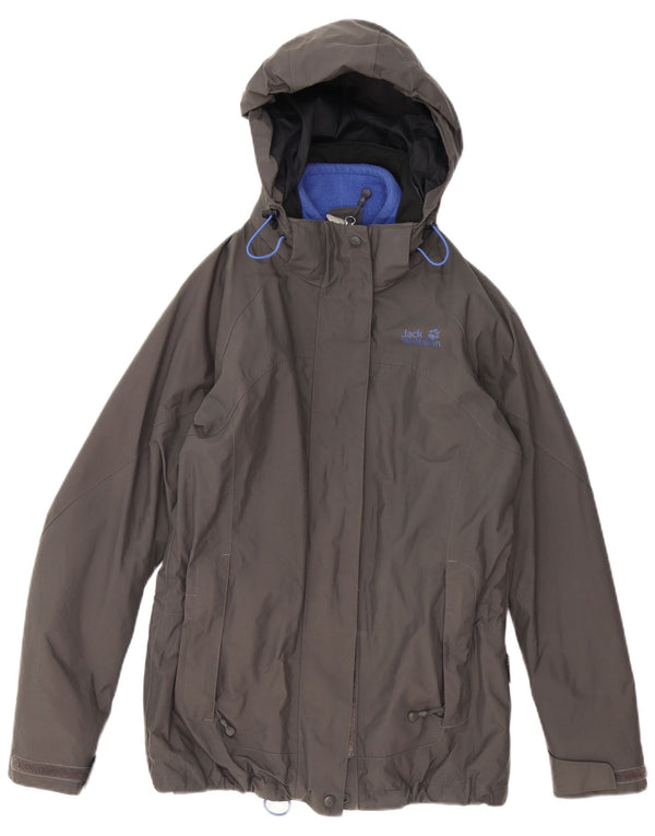 Giacca a vento oversize con cappuccio da donna Jack Wolfskin UK 8 Small Grigio