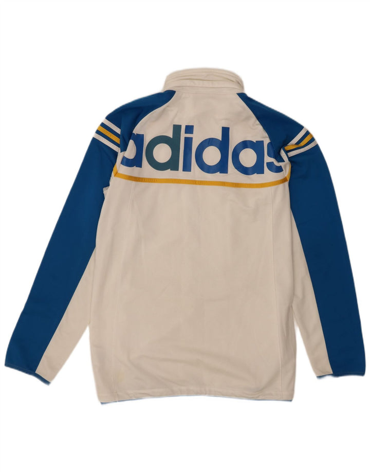 Giacca da tuta da uomo Adidas UK 36/38 Small Poliestere color block bianco