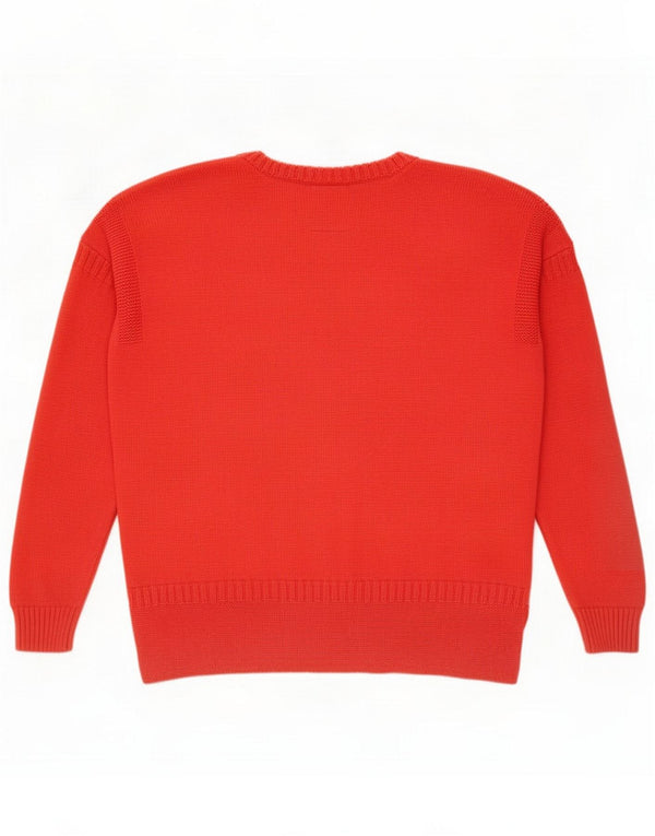 Joules Maglione girocollo da donna UK 12 Rosso medio Cotone