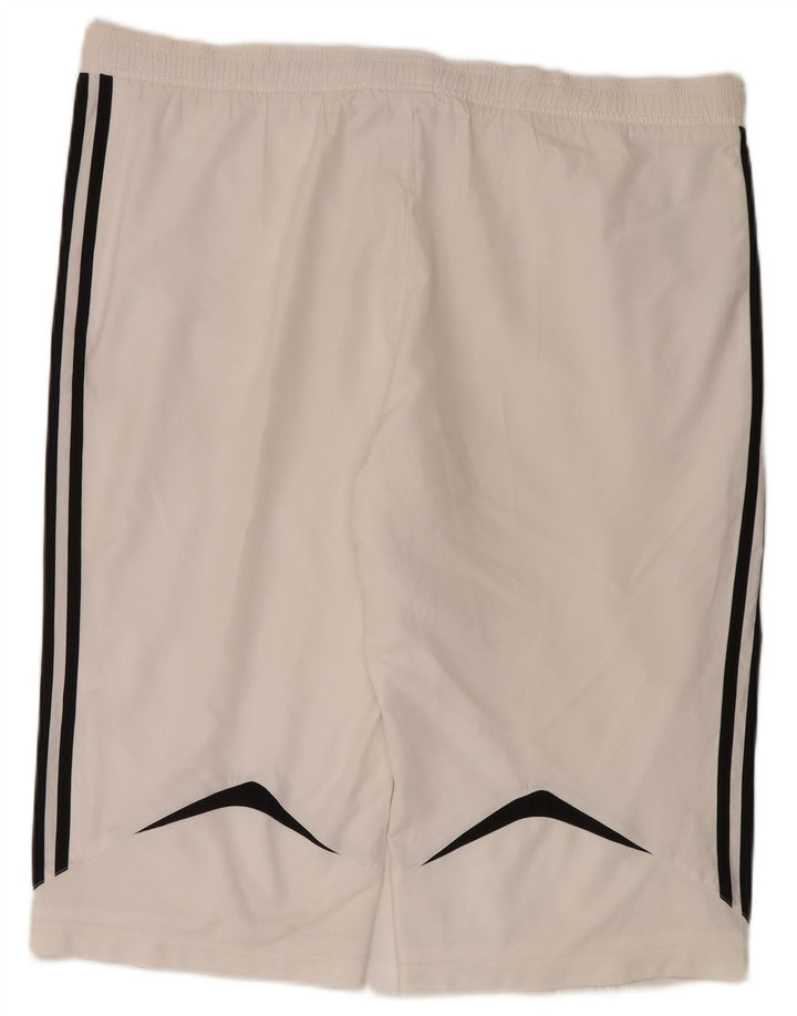 Pantaloncini sportivi Adidas Climalite Bermuda da uomo XL poliestere bianco