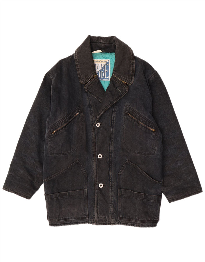 Giacca di jeans da uomo Blue Side UK 40 grande nera