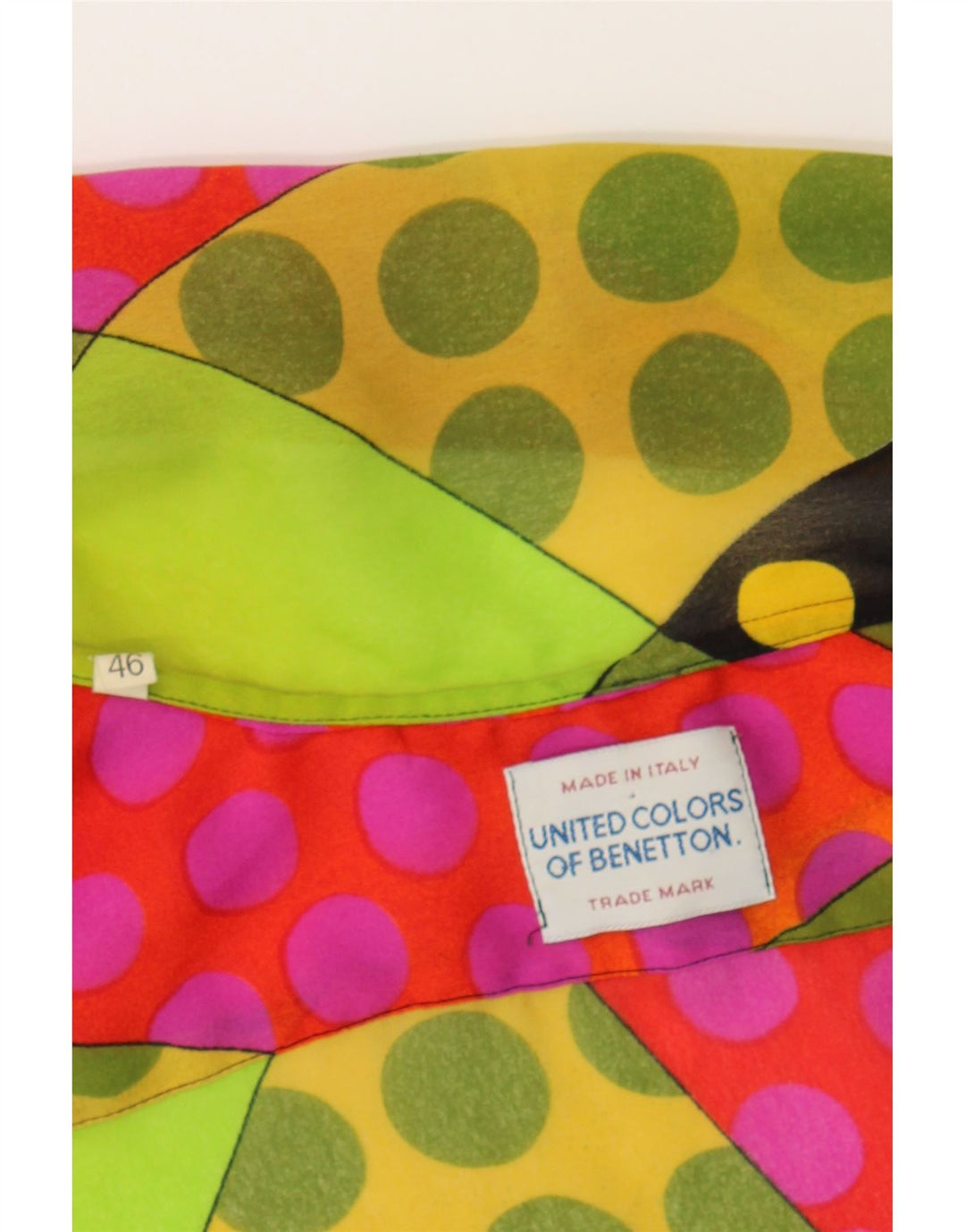 BENETTON Womens Sleeveless Cardigan Top IT 46 Large Multicoloured Spotted Vintage Benetton and Second-Hand Benetton from Messina Hembry 