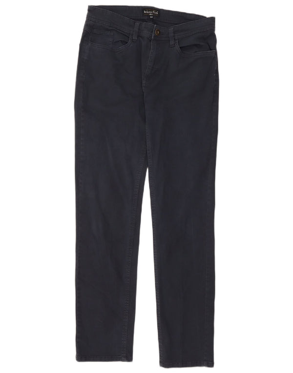 Pantaloni casual slim da uomo Weird Fish W32 L31 Blu Navy