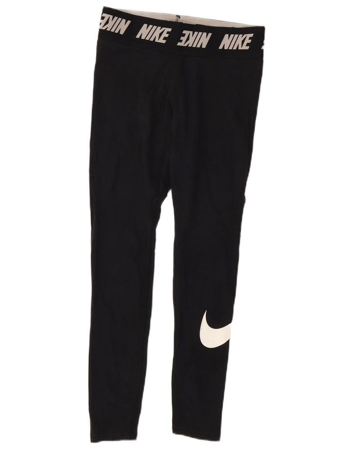 Leggings grafici da donna NIKE UK 12 cotone nero medio
