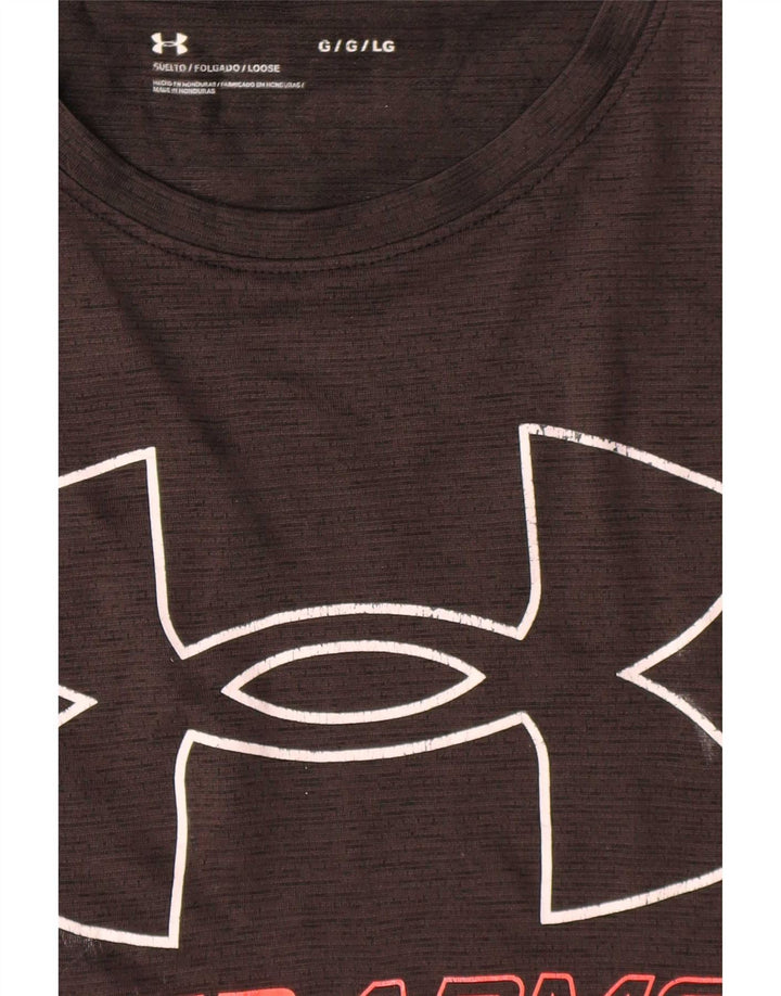 T-shirt grafica da uomo Under Armour grande nera