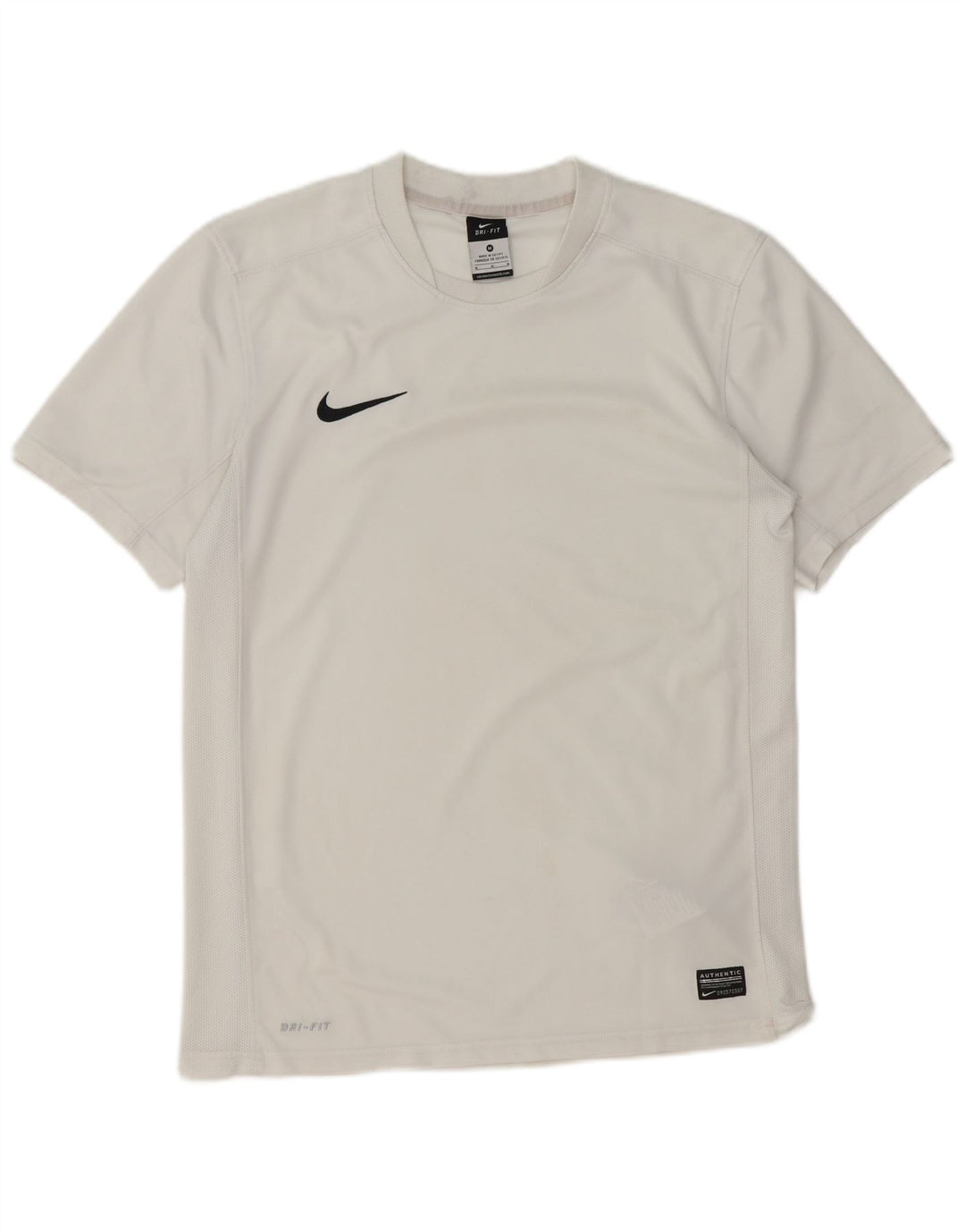 T-shirt Nike Dri Fit da uomo, top in poliestere bianco medio