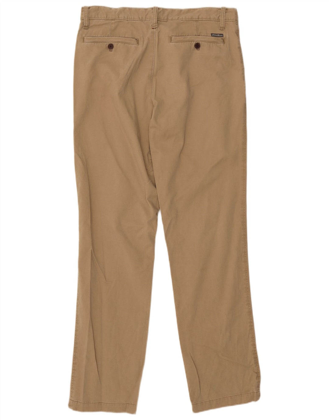 EDDIE BAUER Pantaloni chino slim da uomo W34 L34 Cotone beige