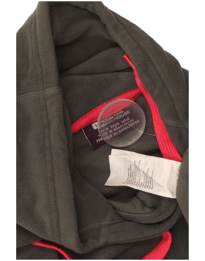 Maglione in pile con cappuccio da donna Mountain Warehouse UK 16 Large Grigio Poliestere