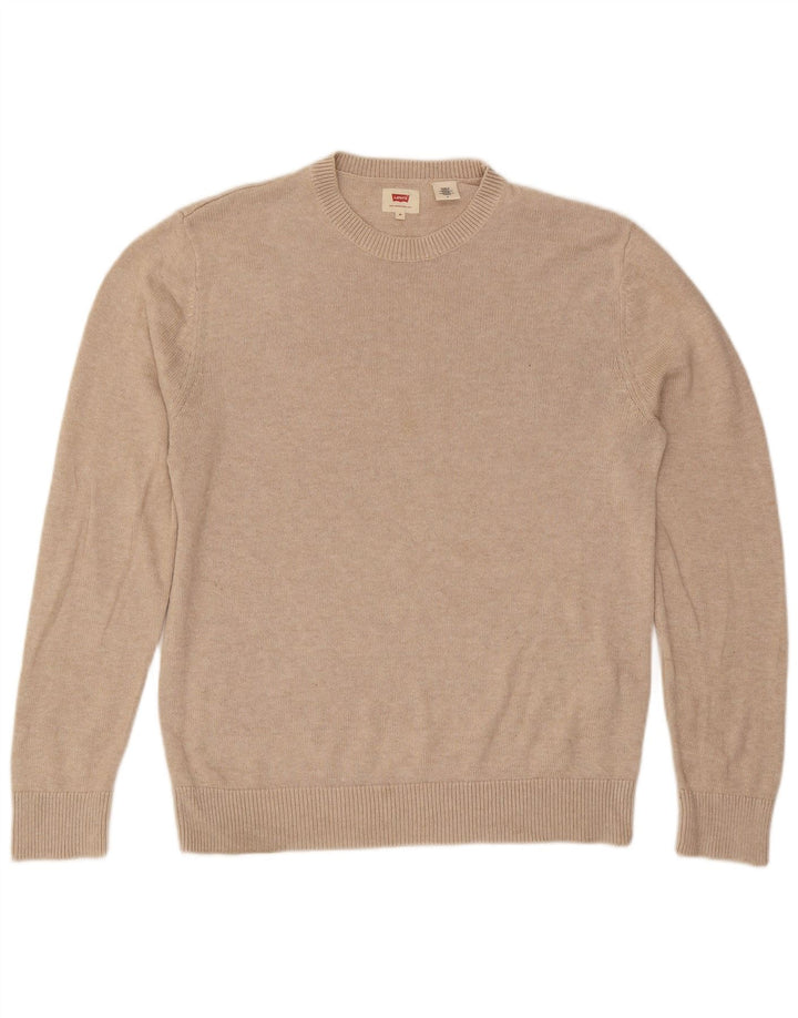 Maglione maglione girocollo da uomo Levi's in cotone beige medio