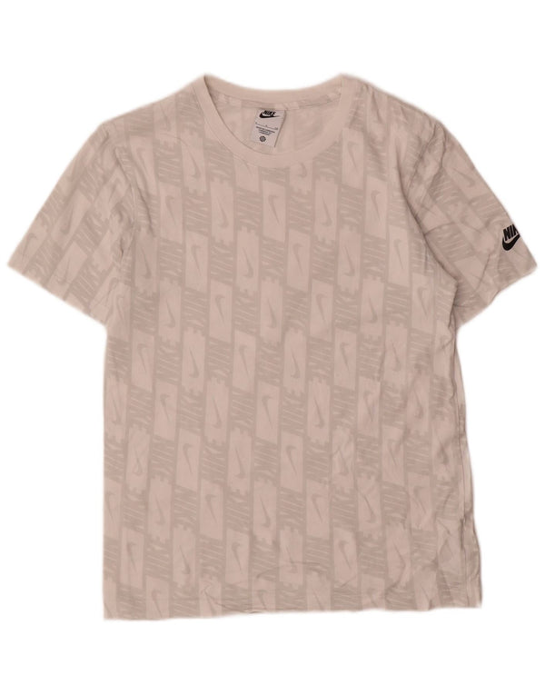 T-shirt grafica da uomo Nike Top Small in cotone bianco