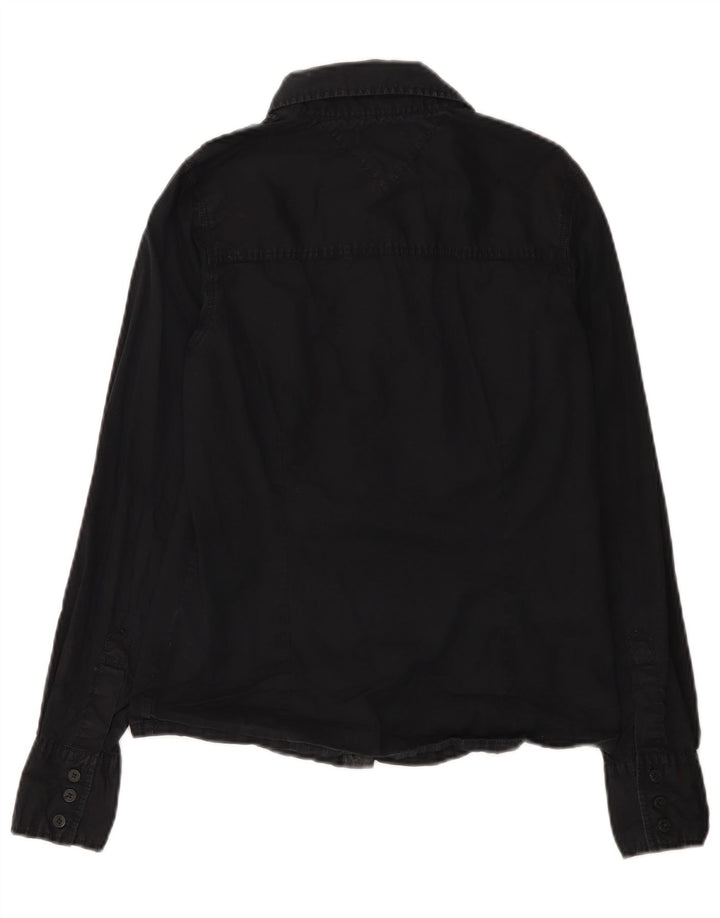 Camicia da donna Tommy Hilfiger UK 12 cotone nero medio