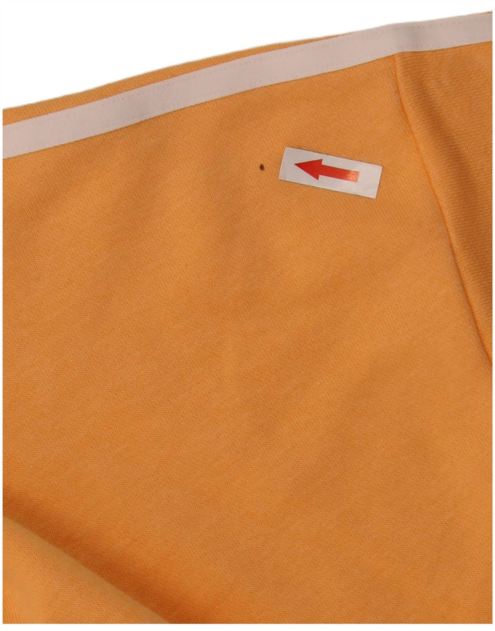 Felpa con cappuccio oversize da donna Adidas UK 12 cotone arancione medio