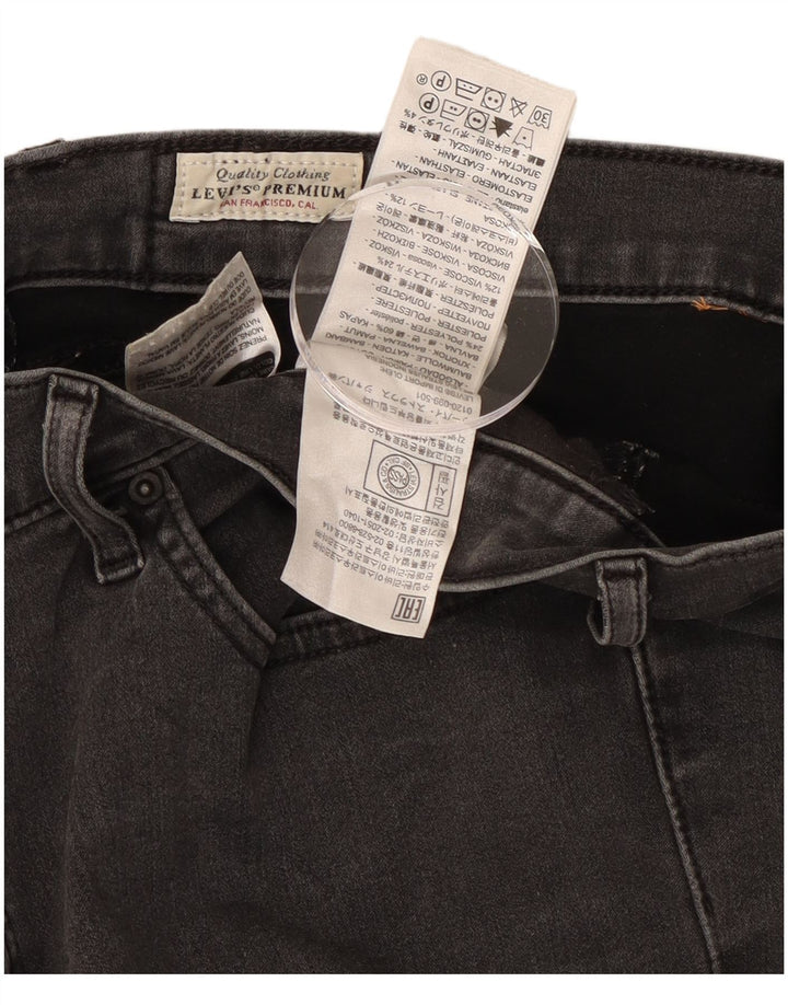 Jeans dritti modellanti da donna 314 Levi's W32 L30 cotone nero