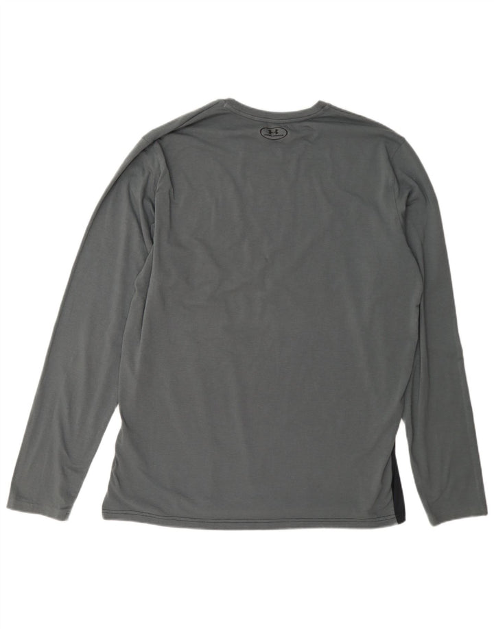 Maglia da uomo Under Armour a maniche lunghe XL in cotone color block grigio