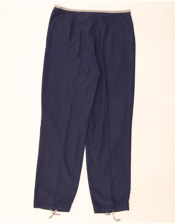 Pantaloni chino dritti da donna Nike UK 16/18 XL W36 L31 poliestere blu navy