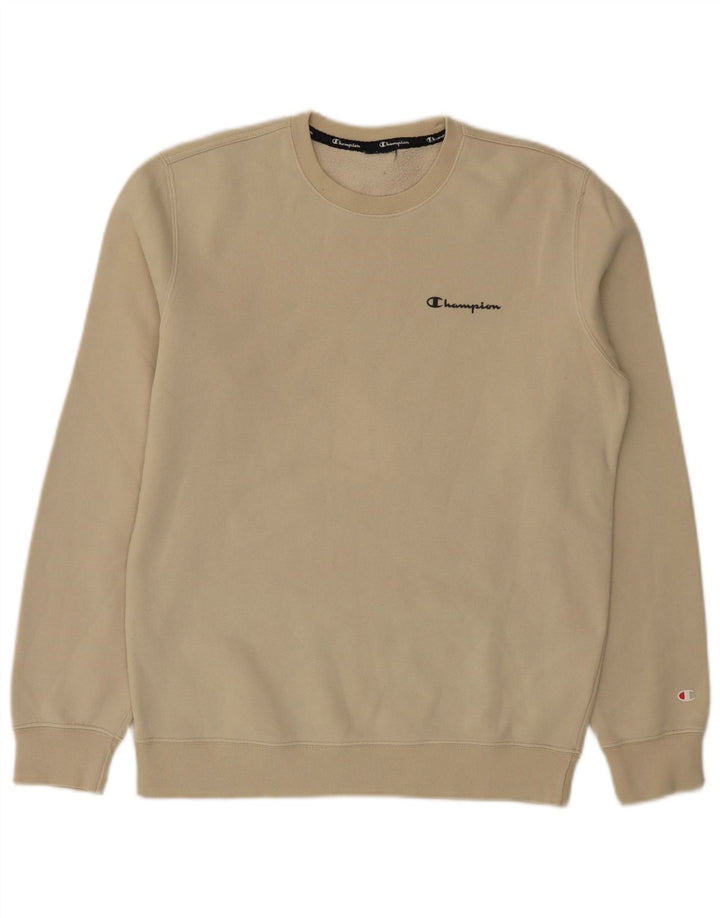 Felpa da uomo Champion in cotone beige medio