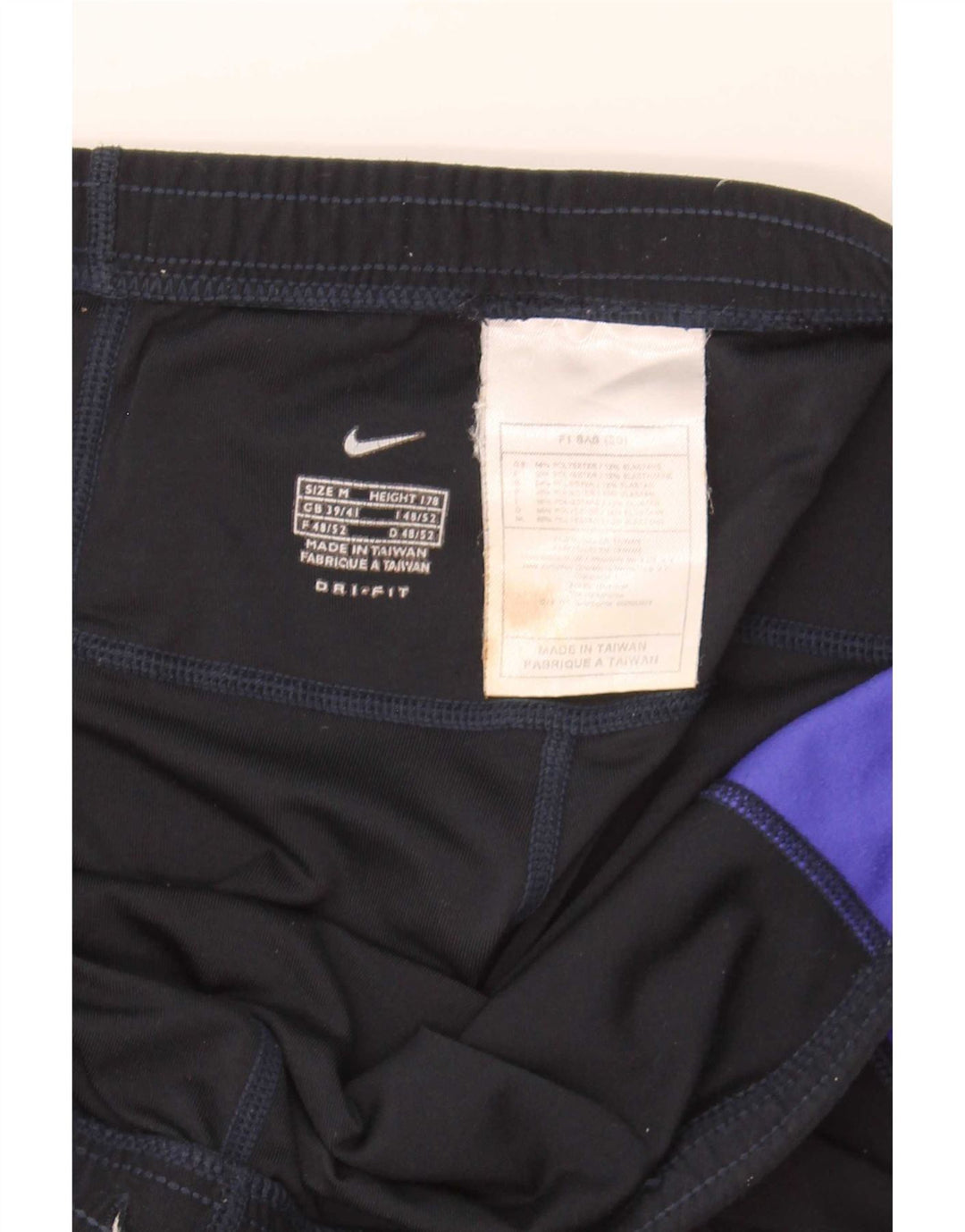 Leggings Nike Dri Fit da uomo UK 38/40 Poliestere color block medio nero