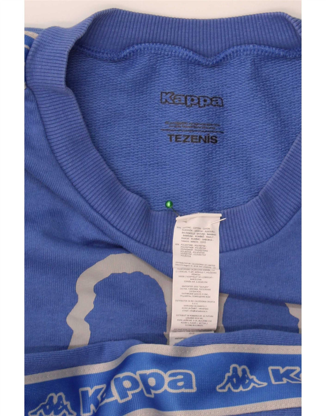 Felpa da donna Kappa Tezenis Crop Graphic Felpa UK 14 Blu medio