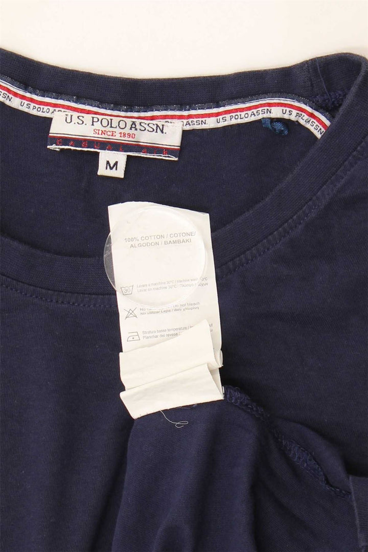 U.S. POLO ASSN. Mens T-Shirt Top Medium Navy Blue Cotton
