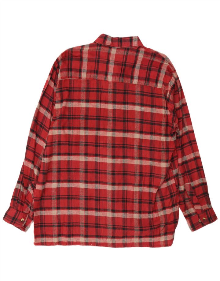 Camicia in flanella da uomo Nathan Jones XL in cotone a quadri rossi