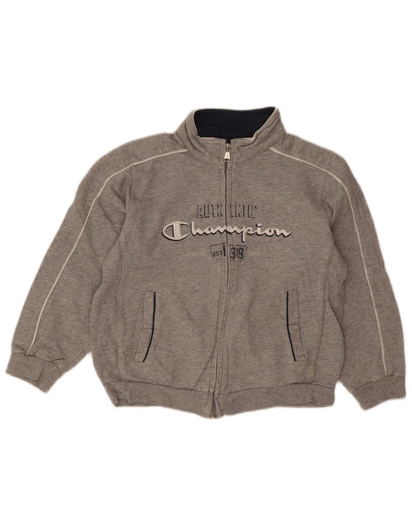 Giacca da tuta grafica Champion da ragazzo 5-6 anni XS grigia sportiva