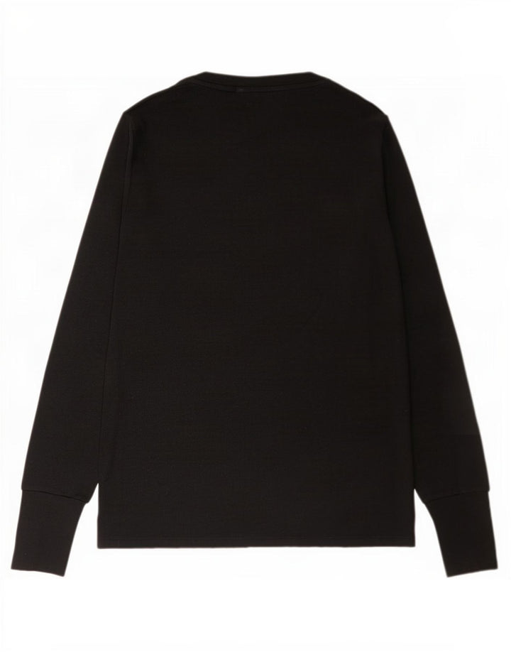 Gap Top da donna a maniche lunghe UK 10 Small Nero Modal