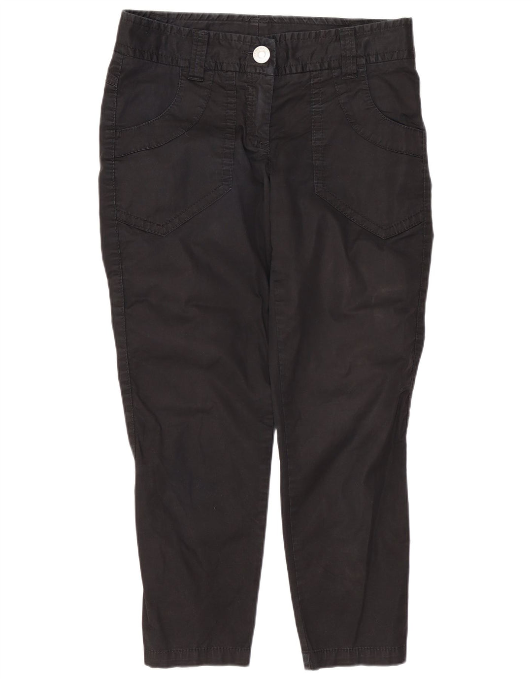 Pantaloni cropped slim da donna Benetton W36 L24 neri