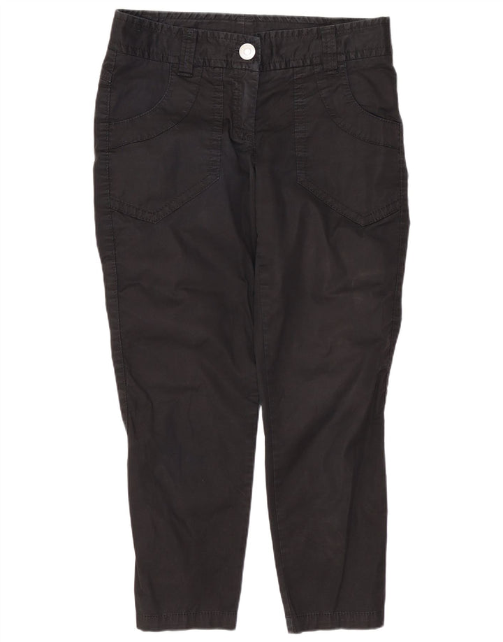 Pantaloni cropped slim da donna Benetton W36 L24 neri