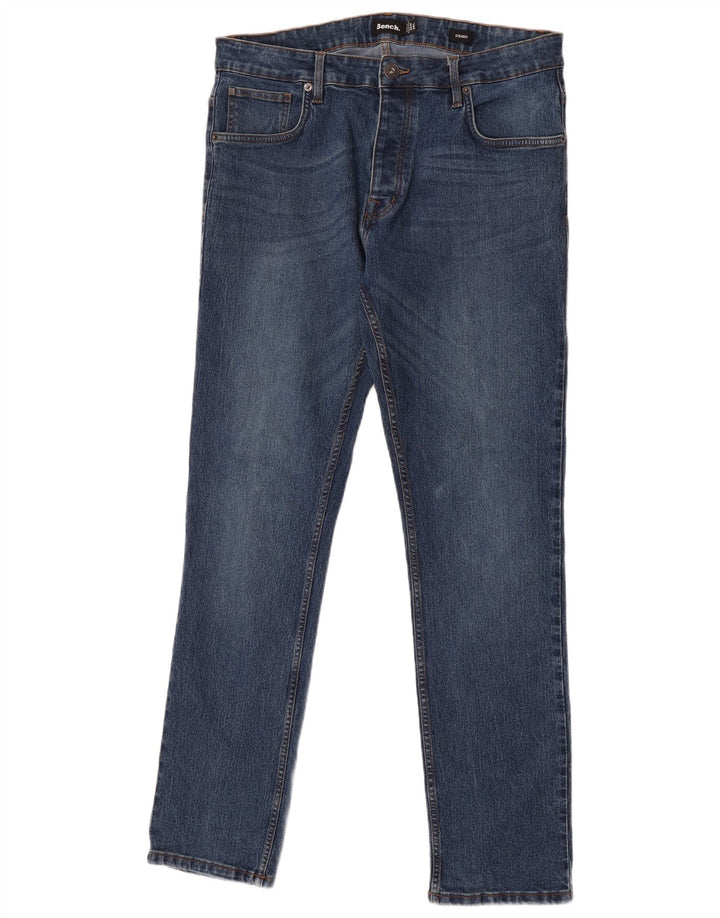 Jeans dritti da uomo Bench W34 L34 cotone blu