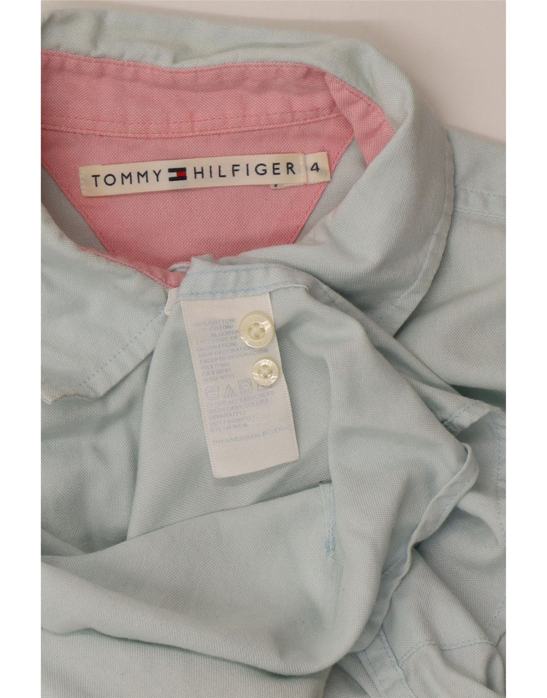 TOMMY HILFIGER Camicia da donna US 4 Small Blu Cotone