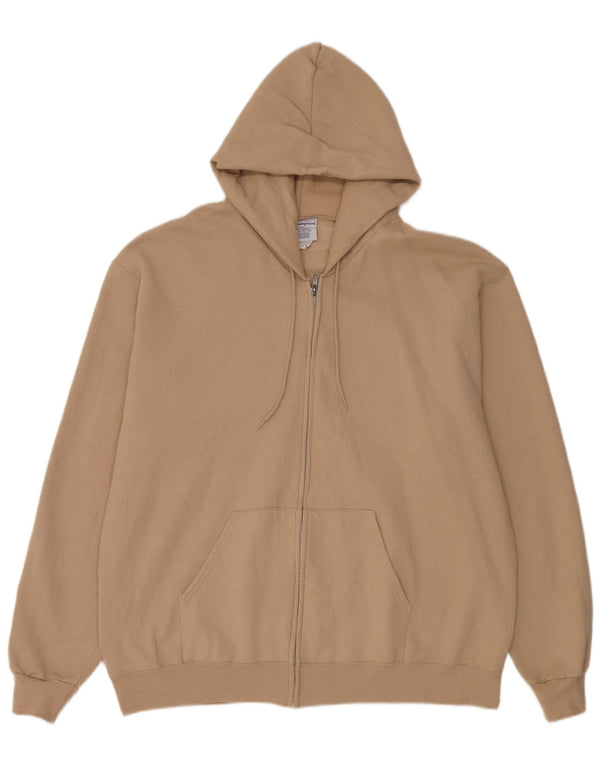 Maglione con cappuccio e zip da uomo Champion XL in cotone beige