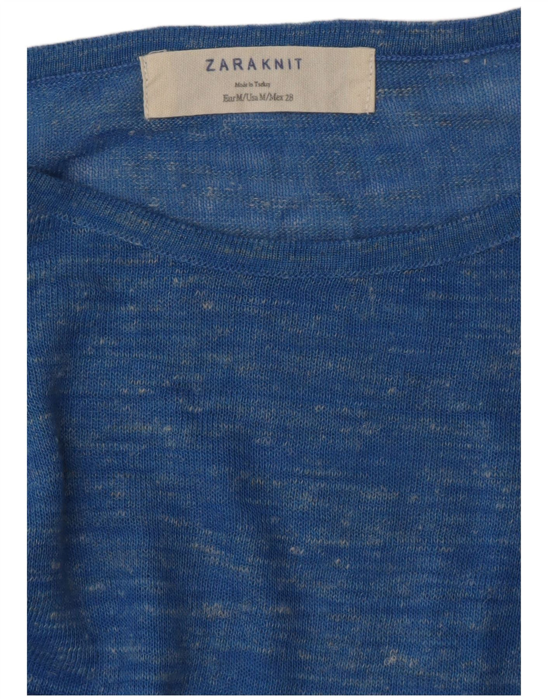 Maglione ZARA da donna con scollo a barchetta, vestibilità ampia, UK 14 Blu medio